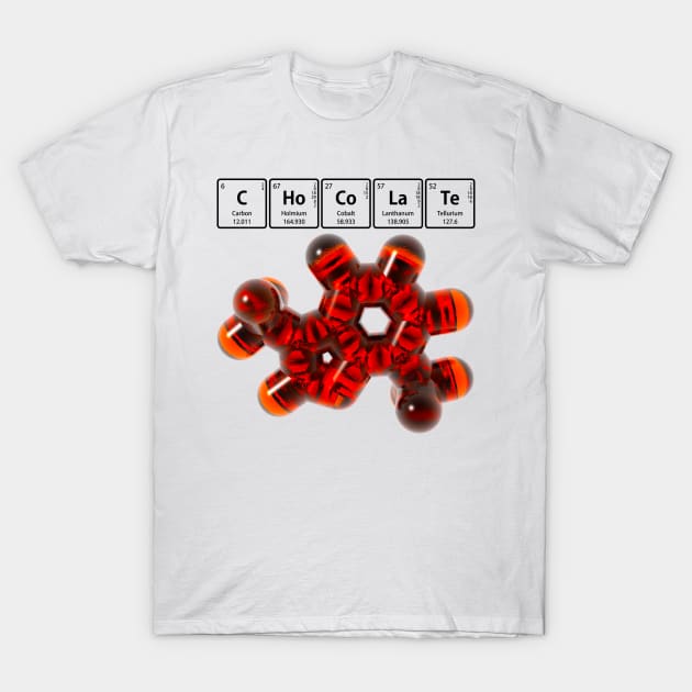 CHoCoLaTe and Theobromine Molecule T-Shirt by sciencenotes